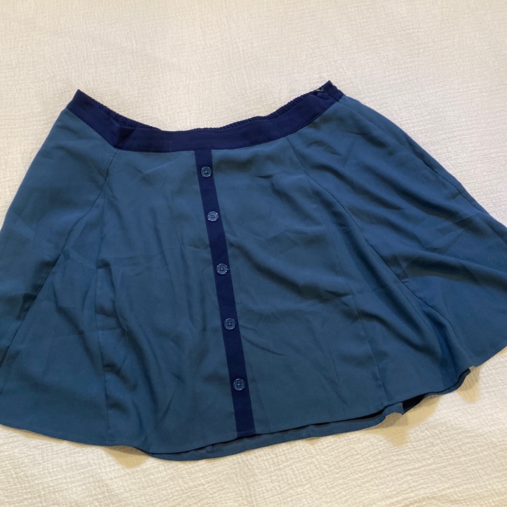 ModCloth circle skirt with button down detail